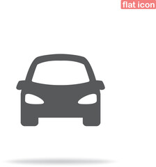 Simple car icon. Minimalism, vector illustration. Silhouette icon.
