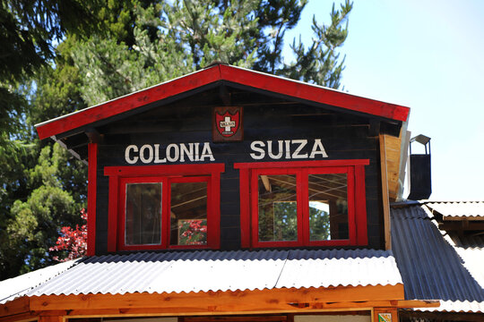 Colonia Suiza. Swiss colony. Small town near San Carlos de Bariloche. Tourist town with sale of handicrafts and typical foods such as Curanto. Rio Negro, Argentina. Patagonia. Brewery. Beer.