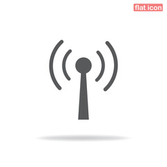 Simple wifi icon. Minimalism, vector illustration. Silhouette icon.
