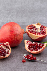 Piece of Fresh ripe pomegranate isolated