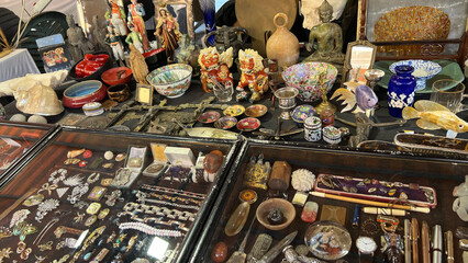 Antiques market in Barcelona