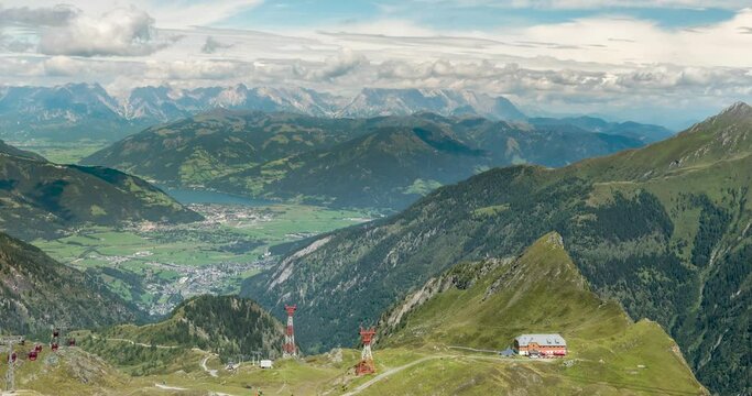Timelapse in the mountains of Austria, near Kaprun and Zell am See