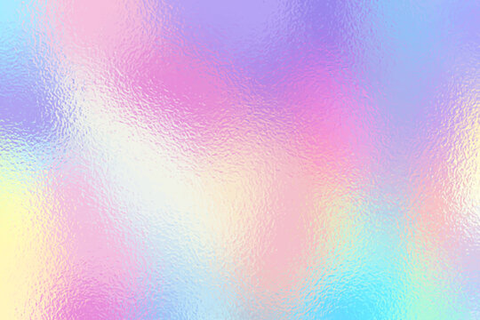 pastel holographic foil texture, unicorn rainbow grass effect background, vector illustration for screen and design