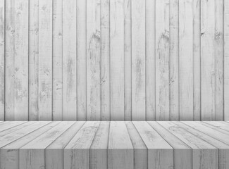 Wood Texture background,Wooden box at front of white Washed Old Wooden Stripe Background,Wood fence panel for studio room.Empty Horizon display backdrop with copy space for product presentation, text