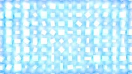 Naklejka premium Beautiful soft lighting geometrical blue boxes - abstract 3D illustration