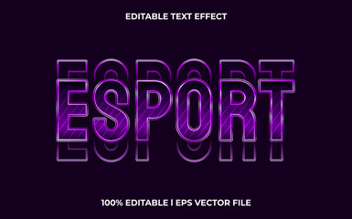 Esport editable text effect, lettering typography font style, glitch 3d text for tittle