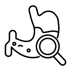 A beautiful vector icon of stomach checkup, trendy style