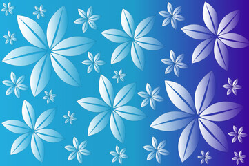 Fototapeta na wymiar Abstract floral vector background with gradient colors 