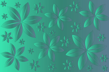 Abstract floral vector background with gradient colors