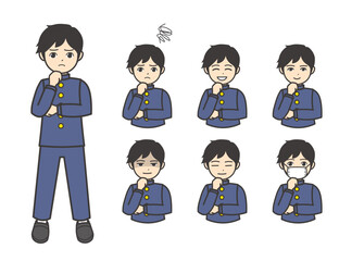 男子学生 悩む01