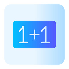 Obraz premium addition gradient icon