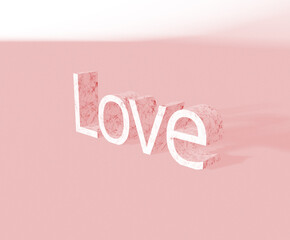 Love Background with 3D Elements