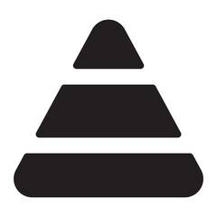 pyramid chart glyph icon