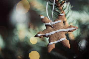 Stern am Weihnachtsbaum
