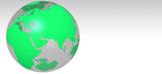 3D illustration earth globe world