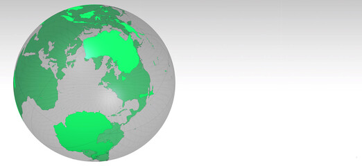 3D illustration earth globe world