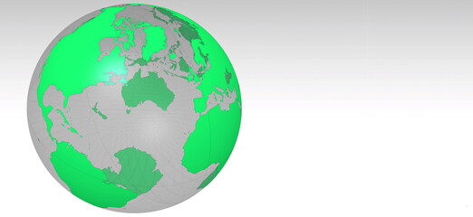 Obraz premium 3D illustration earth globe world