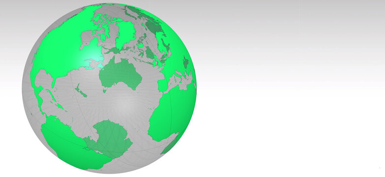 3D illustration earth globe world