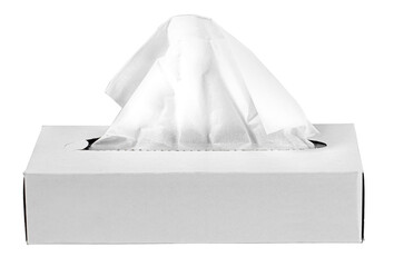 White blank tissue box