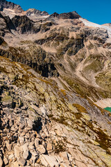 Beautiful alpine summer view at the famous Weisssee Gletscherwelt, Uttendorf, Salzburg, Austria