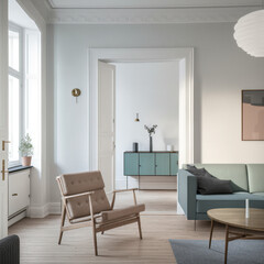 modern living room with sofa furniture window decoration house