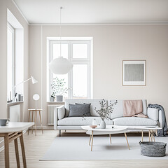 modern living room with sofa furniture window decoration house