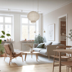 modern living room with sofa furniture window decoration house