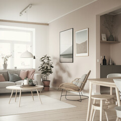 modern living room with sofa furniture window decoration house