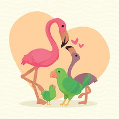 birds mothers and babies animals