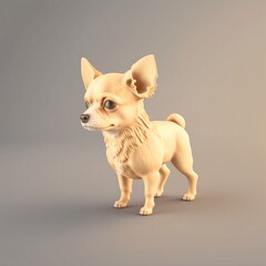 cute puppy, chihuahua, 3d character