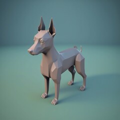 Obraz premium cute puppy, xoloitcuintle, 3d character