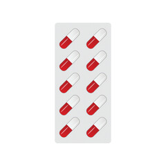  capsules isolated  on white