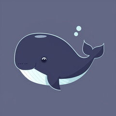 whale cartoon illustration vector kids children 