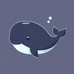 Photo sur Plexiglas Baleine whale cartoon illustration vector kids children 