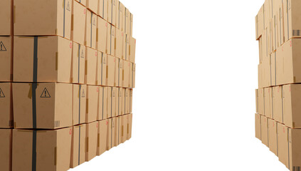 Obraz premium Cardboard boxes, moving day