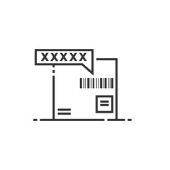 barcode tracking number  icon illustration sign solid art icon isolated on white background.  filled symbol in a simple flat trendy modern style for your website design, logo, and mobile app