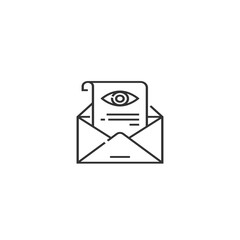 check mail icon illustration sign solid art icon isolated on white background.  filled symbol in a simple flat trendy modern style for your website design, logo, and mobile app