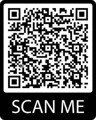 Fototapeta premium QR code with text SCAN ME. Identity concept in phone. Qrcode vector
