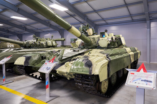 Kubinka, Moscow region, Russia - November 13, 2022: Russian tank T-64. Museum of Tanks and Armored Vehicles in Patriot Park