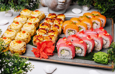 Warm roll and roll philadelphia and tuna rolls