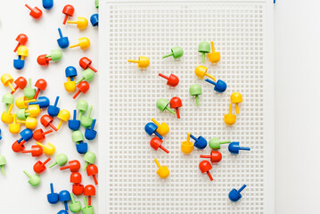 Children's mosaic on a white background. Child Game. Colored mosaic.