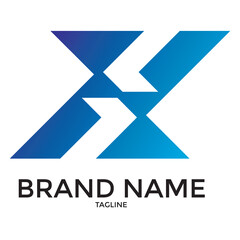 x lettermark logo design for brand