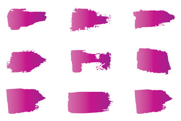 Grungy Brush strokes, Dirty brush effect, colorful brush stroke set