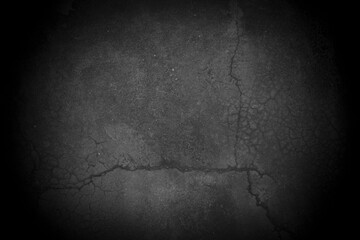 Old wall texture cement dark black gray background abstract grey color design are light with white gradient background.