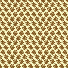 Fototapeta premium Maple Leaf on the yellow background Seamless Pattern Design
