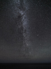 Milky way over the calm ocean with text space