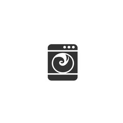 washing machine vector icon illustration sign solid art icon isolated on white background.  filled symbol in a simple flat trendy modern style for your website design, logo, and mobile app

