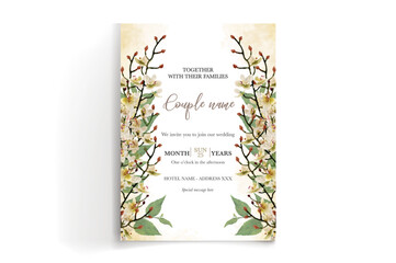 wedding invitation card floral design