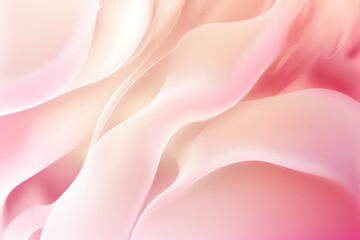 Pink and white background with wavy lines. Wedding, anniversary, valentines theme and concept. Generative AI