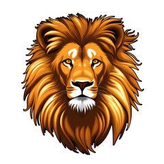 lion head drawn digital painting watercolor illustration